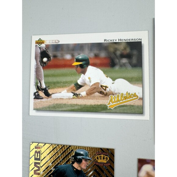 Oakland A’s 12 Card Lot NM Eckersley x3 Giambi x5 Henderson Chapman Gossett - Picture 2 of 13